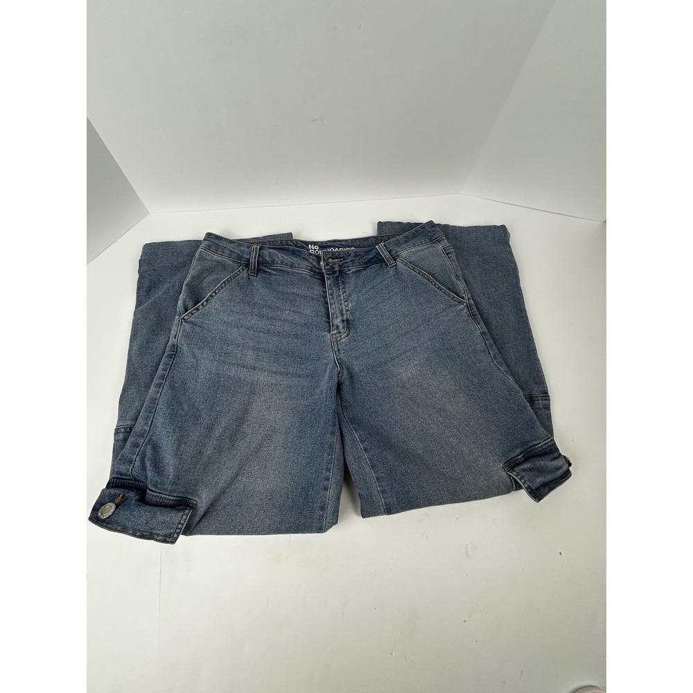 Women's Cargo Wide Leg Blue Jeans Sz 10 Juniors - Picture 4 of 6